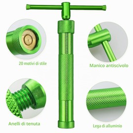 SZXMDKH Estrusore per Pasta di Zucchero, in Acciaio Inox, con 20 Dischi intercambiabili, per Zucchero, Torte e Argilla, Strumento per Decorare Fondente
