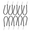 10pcs Neck Lanyard Black Polyester Badge Holder for Students Staff