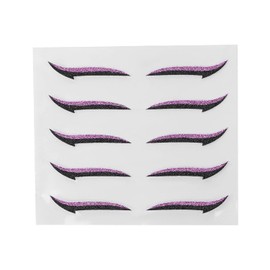 Sluswallow Viola Eyeliner Stickers, Colorful Reusable Waterproof Self Adhesive Eyeliner Stickers Makeup Eyeshadow Face Cat Eye Cosmetic Tape Eye Sticker for Wedding Prom Party, Eye Liners, Eyeliner