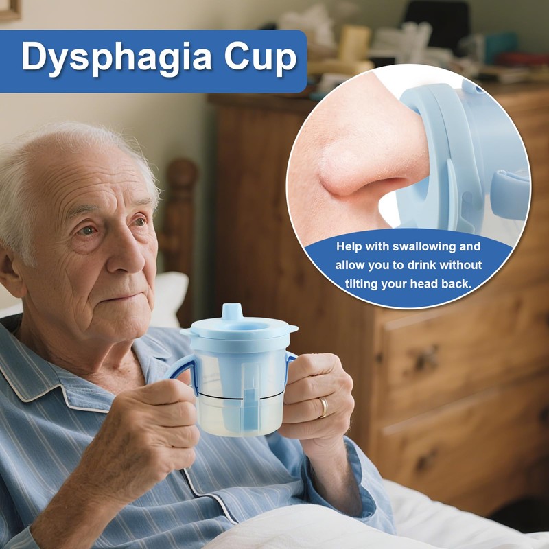 Dysphagia Cup for Adults with Difficulty Swallowing, Swallowing Cup for