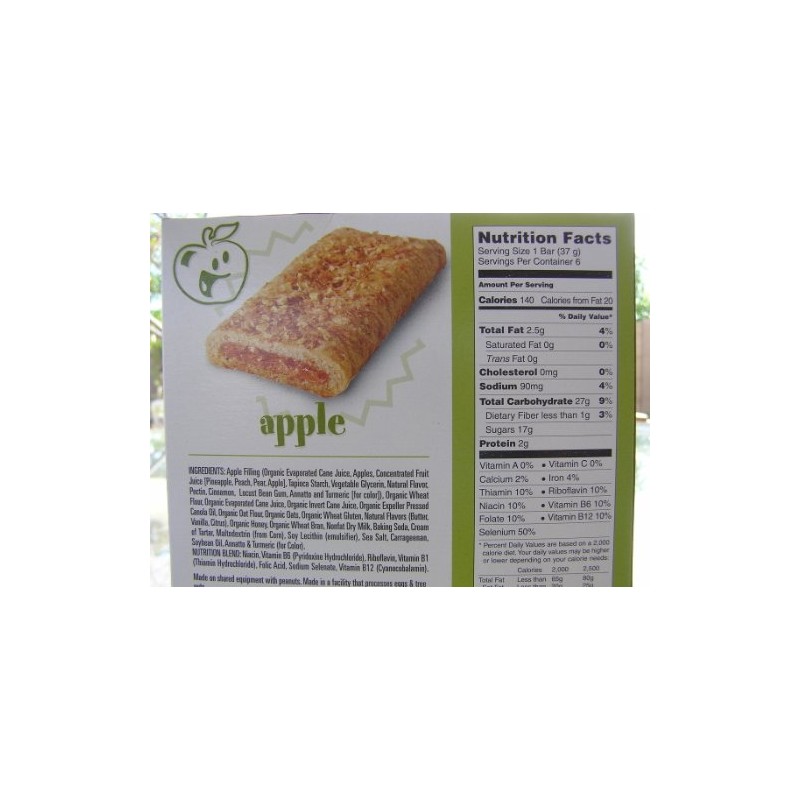 Trader Joe's Apple Low Fat Cereal Bars, 6 Count Box,