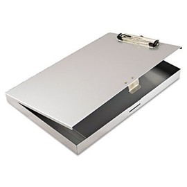 Tuffwriter Recycled Aluminum Storage Clipboard, 1/2" Clip, 8 1/2 x 12, Gray, Sold as 1 Each