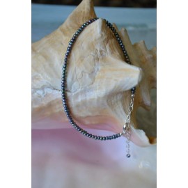 Shells by Patty 2-3 mm Peacock Freshwater Pearl & Italian .925 Sterling Silver 9" to 11"