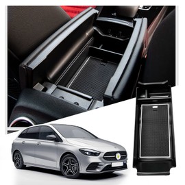 RUIYA Ruiya Kompatibel mit Mercedes B-Klasse W247 2019-2024 2025 Mittelkonsole Aufbewahrungsbox, W247 Armlehne Organizer Tray Mittelarmlehne Handschuhfach Mittelkonsole Organizer Ablagefach W247 Zubeh?r