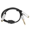 6.35mm to Dual 6.35mm Y Splitter Cable Professional 1/4 Inch