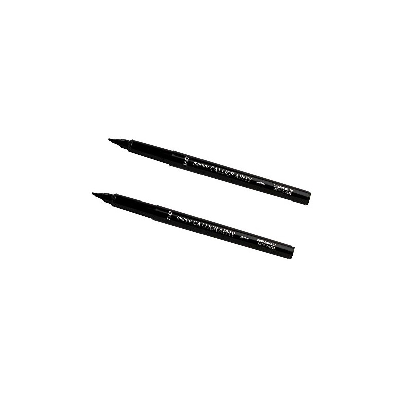 JAM PAPER Calligraphy Pens - 2.0 mm - Black -