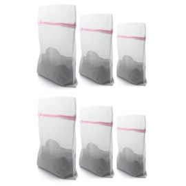 HAND A Good Selection of Sizes Dense Net, Delicate Wash Zipped Laundry/Washing fine Mesh Bags- 2 of 50 x 60 cm, 2 of 40 x 50 cm, 2 of 30 x 40 cm Bags