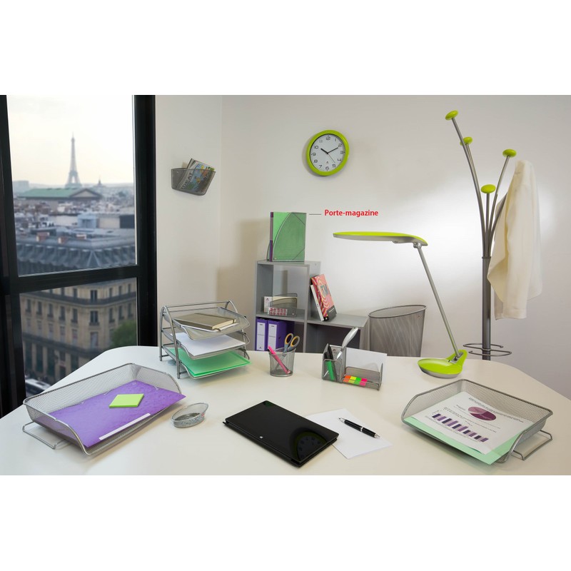 Alba Mesh Magazine Rack File Metal W76xD254xD317mm Silver Ref MESHMAGM