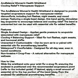 AcuBalance Women’s Acupressure Bracelet – Waterproof Band for Hot Flash Comfort, Stress Relief, Emotional Balance, Mood & Sleep Support (Three Color Bundle Pack, X-Small 5)
