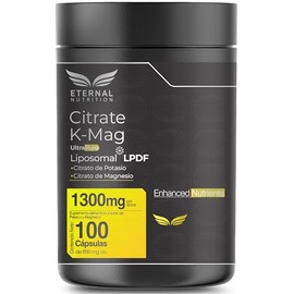 ETERNAL NUTRITION Ultra Pure: Citrato de Magnesio y Potasio (100 Caps) | Citrato de Magnesio y Citrato de Potasio · 50 Porciones · 1300 mg · Electroli