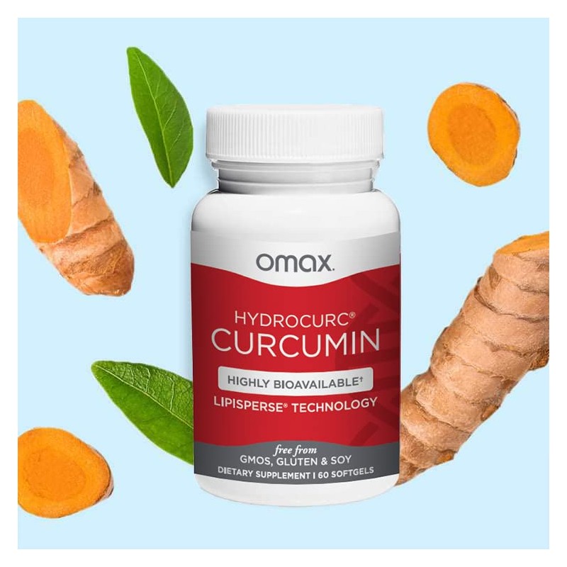 Omax3 HydroCurc Turmeric Curcumin Softgels – Highly Bioavailable, Nanoparticle Potency