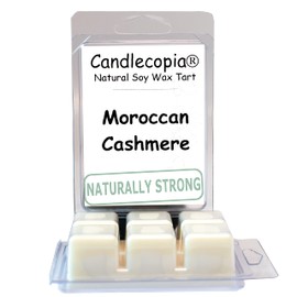Candlecopia Moroccan Cashmere Strongly Scented Hand Poured Vegan Wax Melts, 12 Scented Wax Cubes, 6.4 Ounces in 2 x 6-Packs