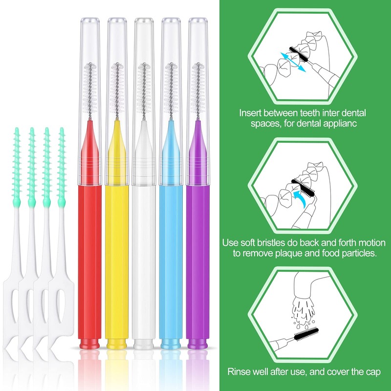 Zopeal 250 Pcs Interdental Brush for Braces Disposable Braces Flossers
