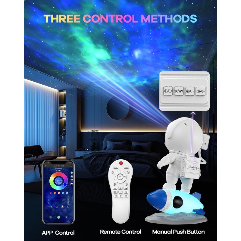 Astronaut Star Projector Night Light - Space Buddy Projector, APP&Remote