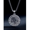 Shusukue St Michael/Benedict/Christoph/Gabriel/Guadalupe/Muerte/Virgin Mary Necklace 925 Sterling Silver Saint Patron