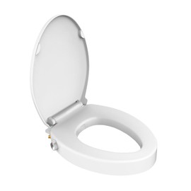 Swiss Madison Ryse 3 in. Raised Elongated Soft Close ADA Compliant Toilet Seat with Bidet in Glossy White