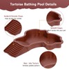 Small Water Dish Plastic Reptile Bathing Pool， Thickened Non-Slip Feeding