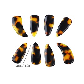 8Pcs Guzheng Finger Picks Elastic Professional Guzheng String Nail Covers Reusable String Instrument Replacement Parts (Tortoiseshell Color)