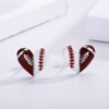 Zepmais Hypoallergenic Football and BaseBall Stud Earrings for Mom 925
