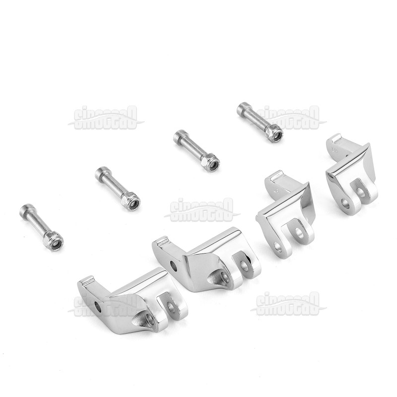 SI Chrome Driver Floorboard Relocation Brackets For Harley Road King