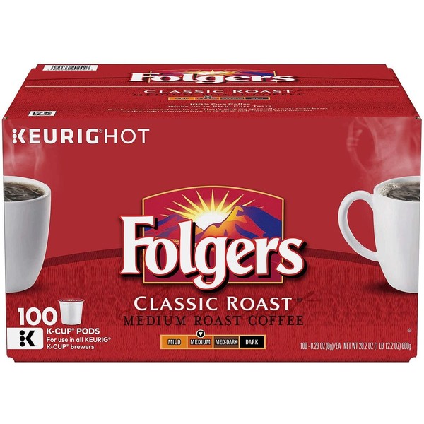 Folgers Classic Roast Coffee (100 K-Cups)