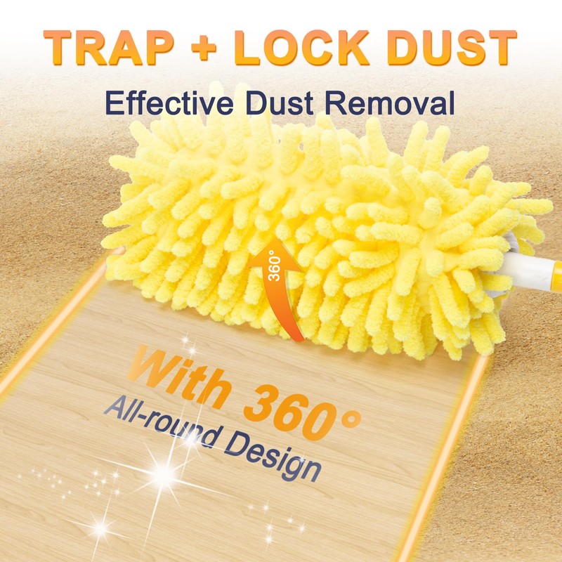 KeFanta Reusable Duster Refill for Swiffer, 360° Heavy Duty Duster