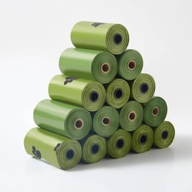 Dog Poop Bags, Thickened Pet Waste Bags for Big and Small Dogs, Scented Poop Bags for Dogs, Degradable Waste Bags for Dog and Cat Litter, Lavender Scented 240 Count, 15 Doggy Bags Per Roll (16 Rolls)