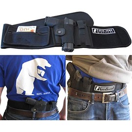 Bear Armz Tactical Belly Band Holster for Concealed Carry | Neoprene Waist Band Handgun Carrying System w/Mag Pouch | IWB Holster | Universal Holster for Pistols | Best Retention (Left)