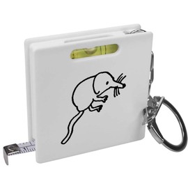 Azeeda 'Cute Shrew' Keyring Tape Measure/Spirit Level Tool (KM00007579)