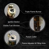 Torch Lighter,Triple Jet Flame Refillable Windproof Adjustable Butane Gas Lighter
