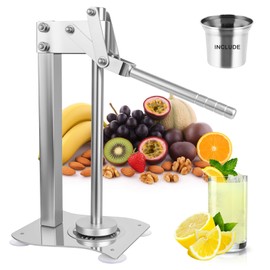 Heavy Duty Lemon Squeezer Lemon Muddler for Lemonade Stand Lemon Smasher Machine Stainless Steel Fruit & Nut Crusher Juicer Squeezer Fruit Muddler Machine with 1PC Cup