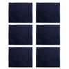 Aspire Pack of 6 Cotton Canvas Makeup Bags Navy, 9.5