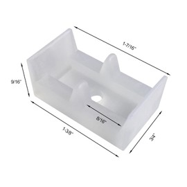 2Pcs Framed Sliding Shower Door Clear Bumpers for Sliding Shower Door, Shower Door Bumpers for Glass Sliding Doors, Plastic Rubber Stopper Bumpers for Sliding Tub Enclosure Systems
