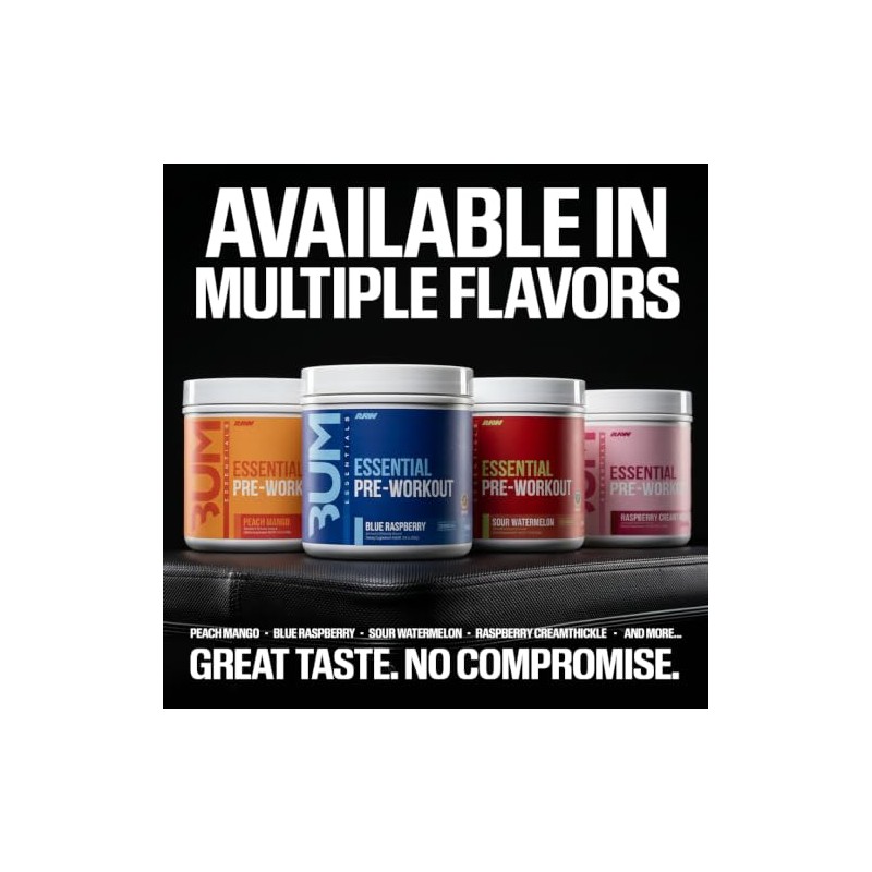 Raw Cbum Essential Pre Workout Pre Entrenamiento 30 Servicios Sabor