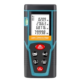 Laser Measurement Tool 262 Ft, Digital Laser Tape Measure with Bubble Levels, Handheld Digital Tape Measure Laser 80m, High Accuracy Laser Measuring Tape Backlit LCD, IP54, Area, Volume, Pythagoras