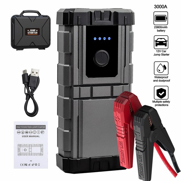 TATOODAA NEW 3000A Car Jump Starter, Booster Jumper Portable Power