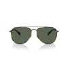 COACH Men's HC7164 Aviator Sunglasses, Antique Gold/Tokyo Tortoise/Green Solid, 59