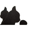 Moderno Servilletero Kitty, color negro, en metal, con base de