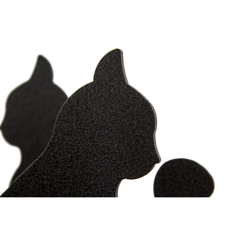 Moderno Servilletero Kitty, color negro, en metal, con base de