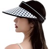 ONE LIMITATION CPA152 Women's Visor, Sun Visor, Hat, Checked, Logo,
