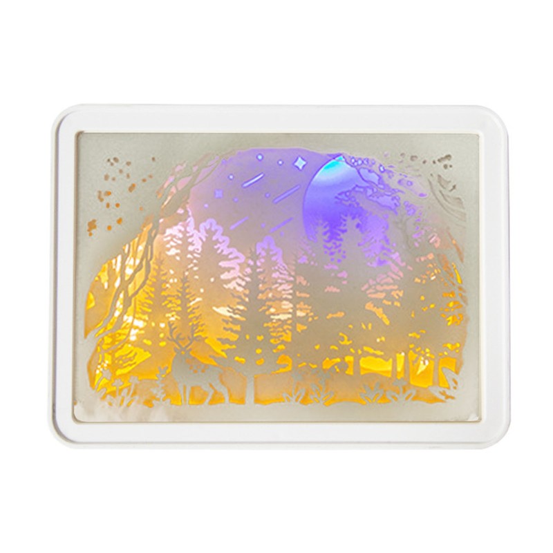 Papercut Light Box Soft Warm Light Romantic USB Battery Powered