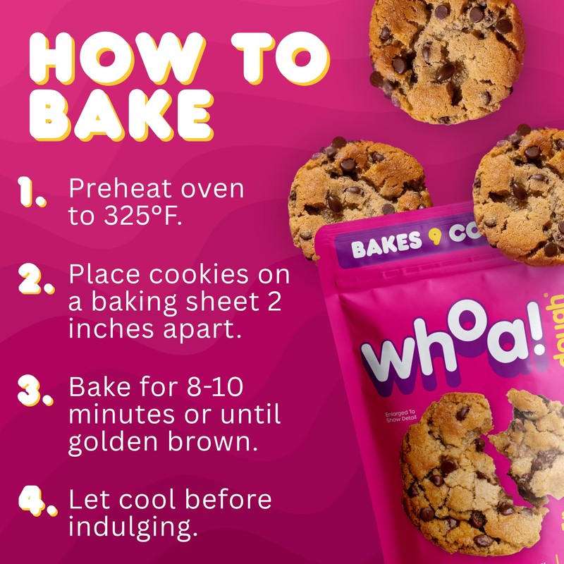 Whoa Dough Ready to Bake Cookie Dough Chocolate Chip –