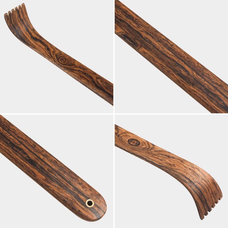Tomorotec 100% Natural Bocote Wood Back Massager, Bamboo Therapeutic Back