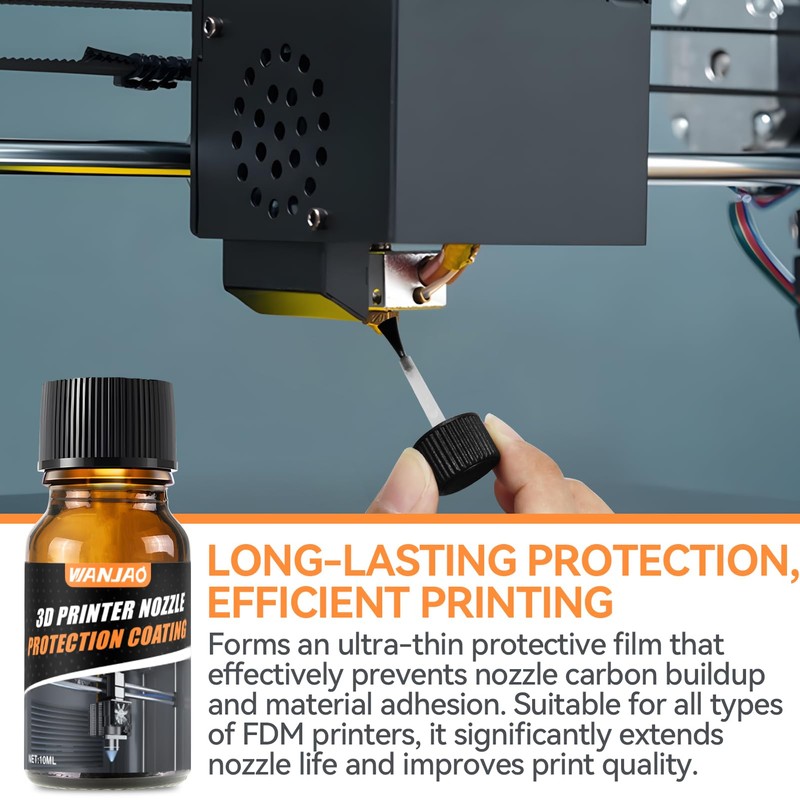 WANJAO 3D Printer Nozzle Protection Coating, 3D Printer Nozzle Cleaner