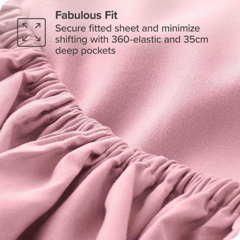 Bare Home Fitted Bottom Sheet Single - Premium 1800 Ultra-Soft