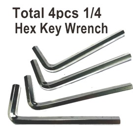 ZDingTech 4pcs 1/4 Allen Wrench sets,1/4" Hex Key Wrench set,allen key Door Key L Shaped hex wrench set with Long Arm.