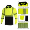 VENDACE 3 Pack Hi Vis Safety Reflective Long Sleeve Polo