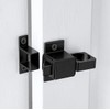 INIRET 4 Packs Self-Closing Latches, Black Spring Door Lock, Aluminum