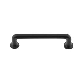 Ageless Iron Barn Round Corner Handle Cabinet Pull, 4-Inch, Matte Black Iron