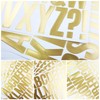 2 Inch Gold Foil Capital Letter Stickers,6 Sheets Large Alphabet